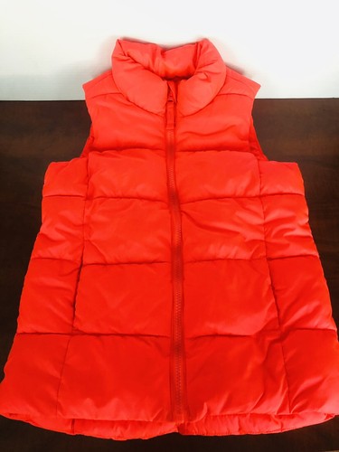 Old Navy Fluorescent Orange Puffer Vest 