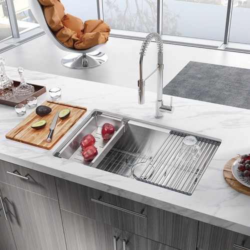 304 Stainless Steel Undermount Kitchen Sink, Available in Single / Double Bowl - Picture 25 of 30