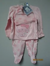 Gerber Baby Girl 3-Piece Pink Bear Take Me Home Set Size 0-3M