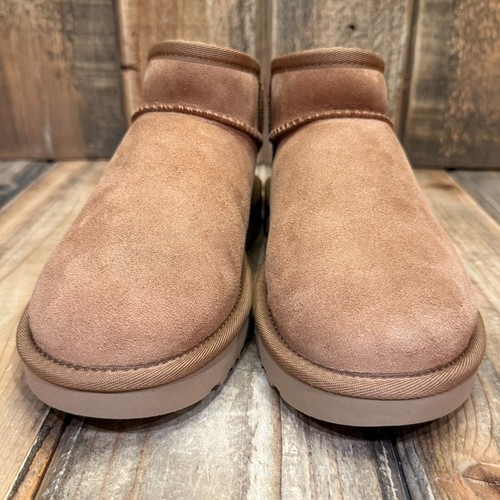 UGG CLASSIC ULTRA MINI BOOT DAMEN US 6 WILDLEDER WOLLE STIEFELETTE EU 37 ~ CHESTNUT - Bild 4 von 15