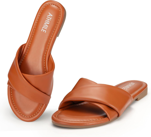 Sandals Women Dressy Summer Flat Comfortable Fashion Beach Cute Ladies Slides Le - Picture 7 of 12