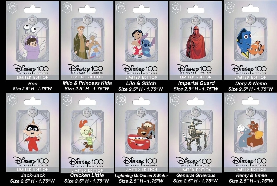 Disney 100th Year ピンバッジセット Disney DEC Celebrating 100 Years Anniversary Pin Set #7 LE