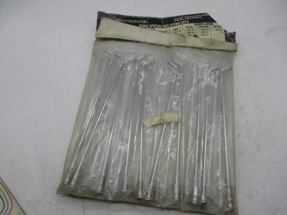 Harley Davidson Drag Specialties NOS Set of 19" FL FX Front Disc Spokes 380133 - Image 4 of 4