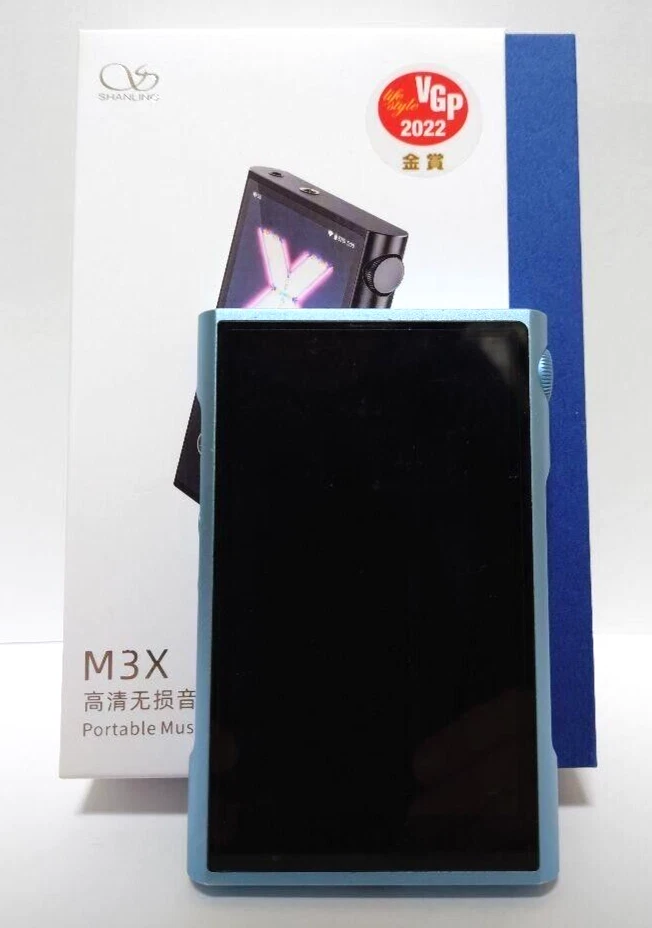 SHANLING M3X DAC/AMP Hi-Res Portable Music Player Ice Blue Tested Working Used