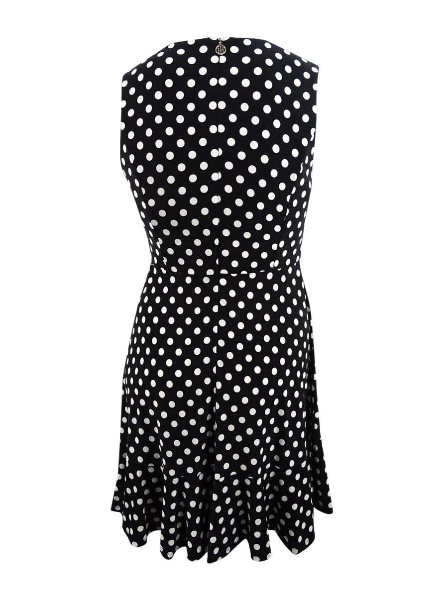 Tommy Hilfiger Women's Polka Dot Fit & Flare Dress Size 14 Tommy Hilfiger Women's Polka Dot Fit & Flare Dress Size 14