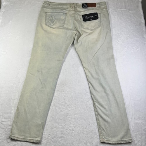 Victorious Jeans Mens 38x32 (Actual 43x32) Destroyed Distressed Stretch Light - Picture 13 of 14