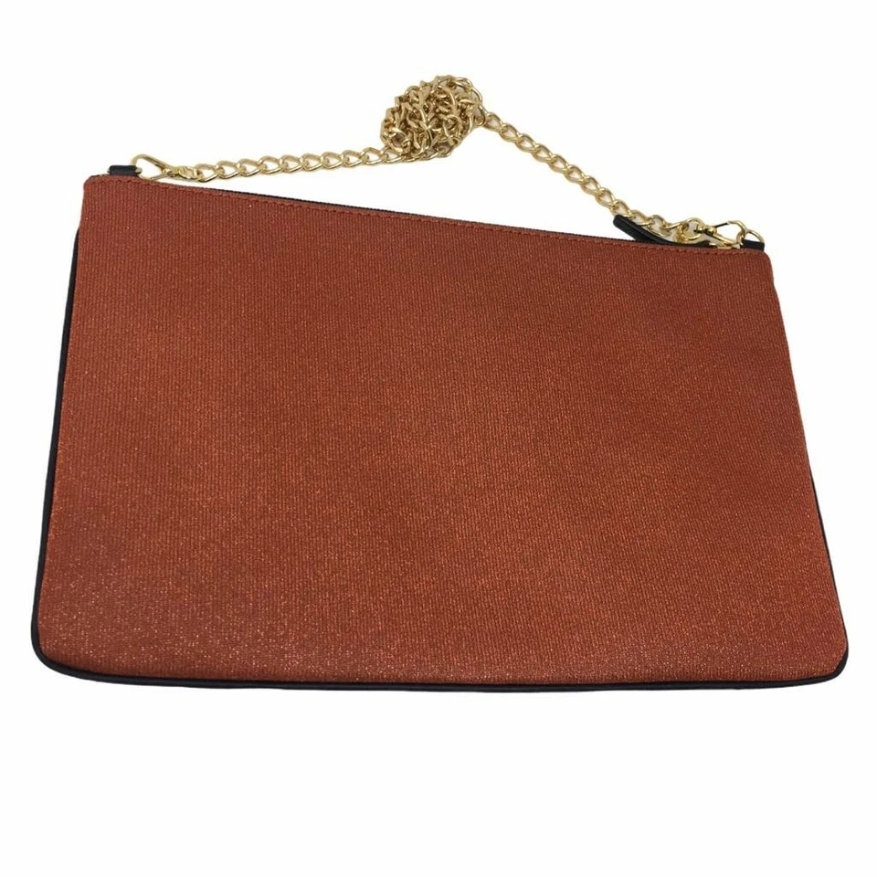 M MISSONI  Zip UP Pouch Clutch Bag with Detachable Chain Strap - Rust - £175 - Image 4 of 4