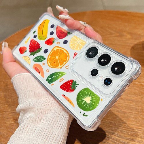 For Samsung S25 S24 FE S23 Ultra S22 A56 A16 A15 Fruits Clear Soft Case Cover - Picture 8 of 18