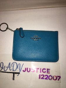 coach teal wallet
