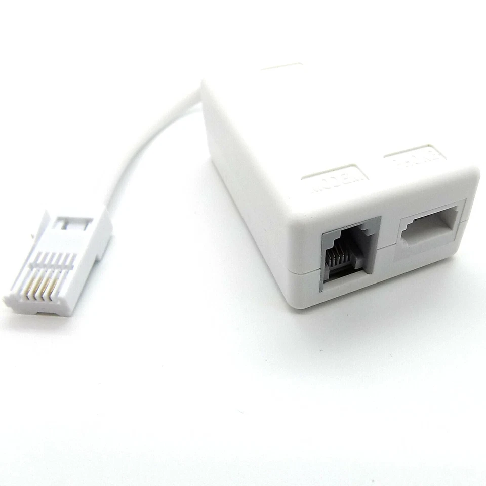 ADSL/ADSL2+ Microfilter Internet Broadband Micro Filter Splitter With Cable Lead - Image 3 of 4