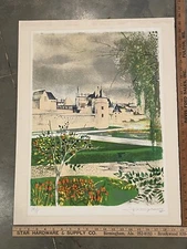 Vintage 1960’s  Mid Century Modern SIGNED  LITHOGRAPH  Art Unknown