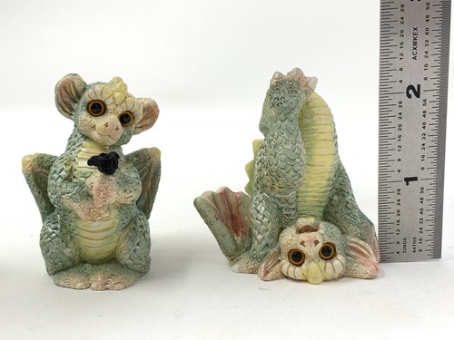 LOT 3 / VINTAGE UNITED DESIGN STONE CRITTERS MYTHICAL LITTLE DRAGONS - Picture 5 of 10