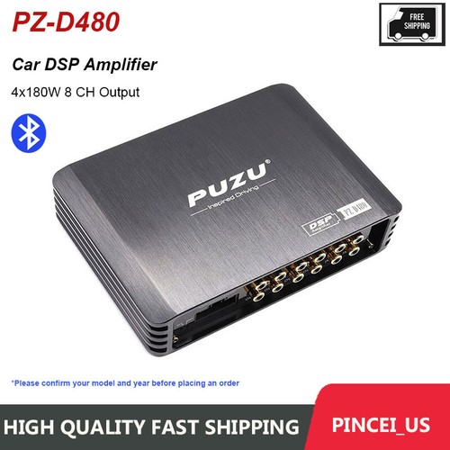 PUZU PZD480 Car DSP Amplifier Bluetooth Car Amp 4x180W 8 Channel