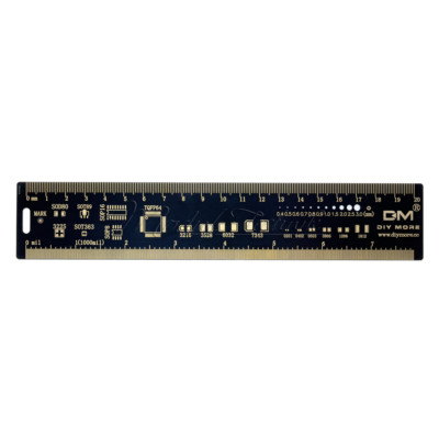 PCB Measuring Tool Black Multifunctional PCB Ruler 20cm Angle Measure Meter
