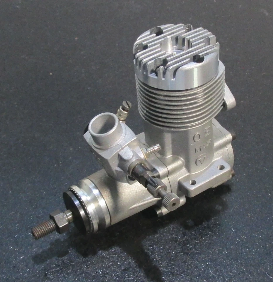 O.S. MAX-46VF ABC rear exhaust 7.45cc 2 cycle glow engine for R/C airplane, f/s - Image 3 of 4