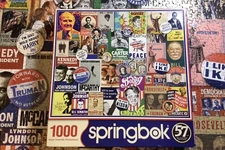 Springbok 1000 Pc Puzzle - Poster Politics - Jimmy Carter - COMPLETE