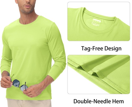 UPF 50+ Men's Sun Protection T-Shirts Long Sleeve Running Fishing Shirts Shirts - Picture 75 of 84