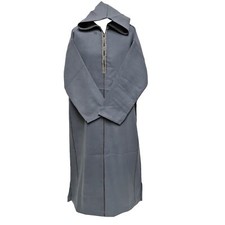 Super Warm Grey Moroccan Winter Cashmere Wool Blend Hooded Thobe Djellaba