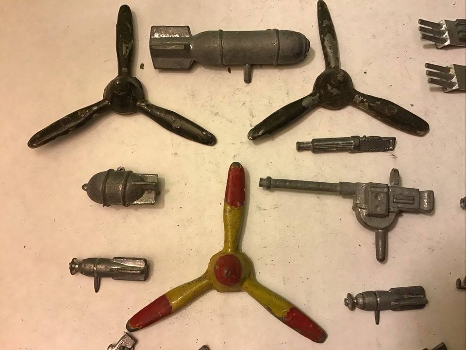 Vintage TootsieToy Hubley Airplane & Battleship Replacement Parts Lot