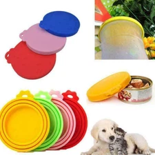US 8 Pcs Pet Food Can Cover Silicone Reusable Cap Lids for Dog and Cat Food