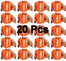 20 Pcs Outdoor Emergency Poncho Raincoat, Survival Camping Bivvy Blanket Whistle