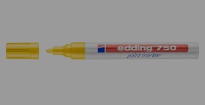 NEW! Paint marker pen Yellow Edding 750 2-4mm round nib! UK