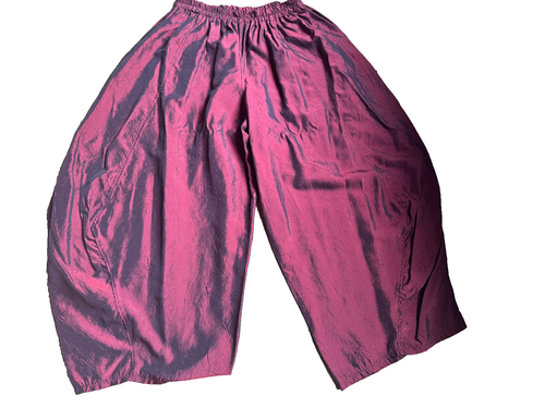 Hosenanzug Ballonhose Kleid Set Horatio burgunder rot Acetat Lagenlook 46 48 - Bild 16 von 18