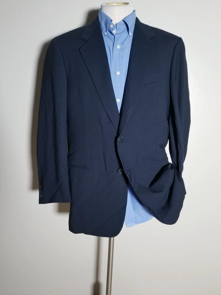 Giorgio Armani BLACK LABEL 2pc Suit Blue Glen Check full-CANVAS Jacket 42R Pants - Image 3 of 4