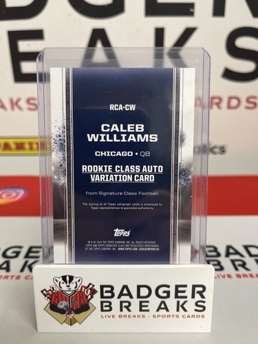 2024 Topps Signature Class Caleb Williams RC Variation On-Card Auto RCA-CW GC - Bild 2 von 2