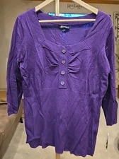 AB Studio Purple Women's Shirt, Size XL