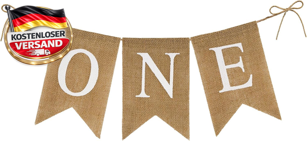 G2Plus Vormontiertes Hochstuhl-Banner 'One' FüR Den Ersten Geburtstag Des Babys-image