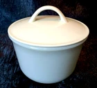 VINTAGE PYREX SUGAR BOWL W/ LID MILK OPAL GLASS WINTER FROST WHITE 8OZ NEW 1970s