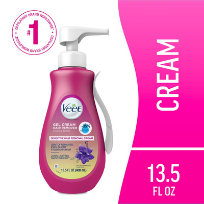 Veet Hair Removal Gel Cream, Body Hair Remover For Women, Sensitive Skin 13.5 fl