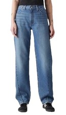 Levis 94 Baggy Mid Rise Wide Leg Jeans Medium Wash Blue Size 28