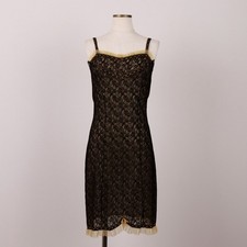 Vintage Stretta Half-Length All-Lace Lingerie Sleeveless Dress Women's Size XS