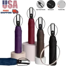 Windproof Travel Umbrella Anti-UV/Sun 3 Folding Rain Auto Open/Close Outdoor