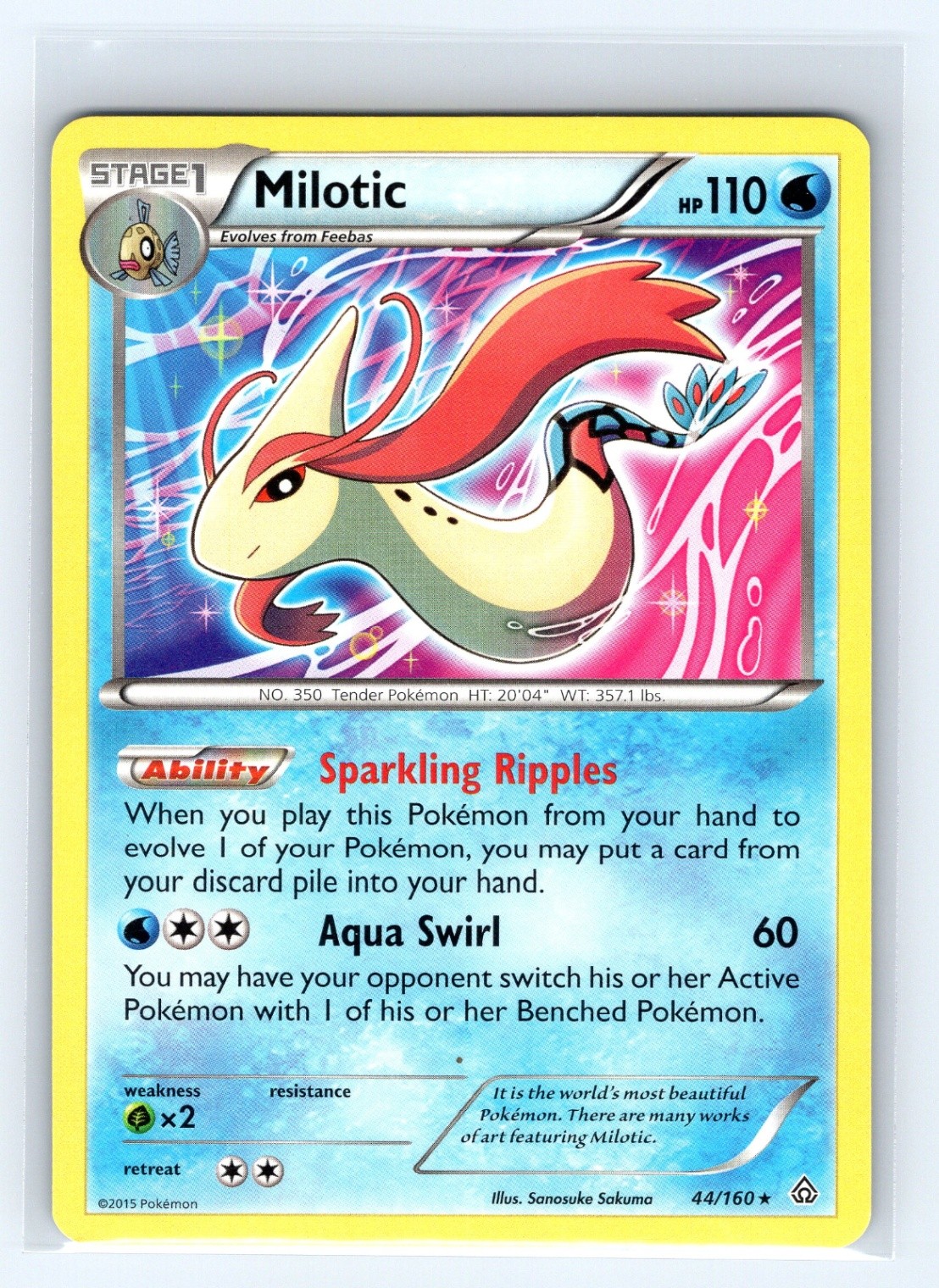 Milotic Non Holo Rare XY - Primal Clash 44/160 LP