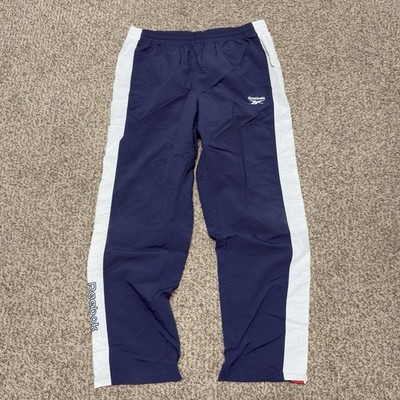 Reebok Ivy League Woven Track Pants Red White Blue Men's Large Color Block