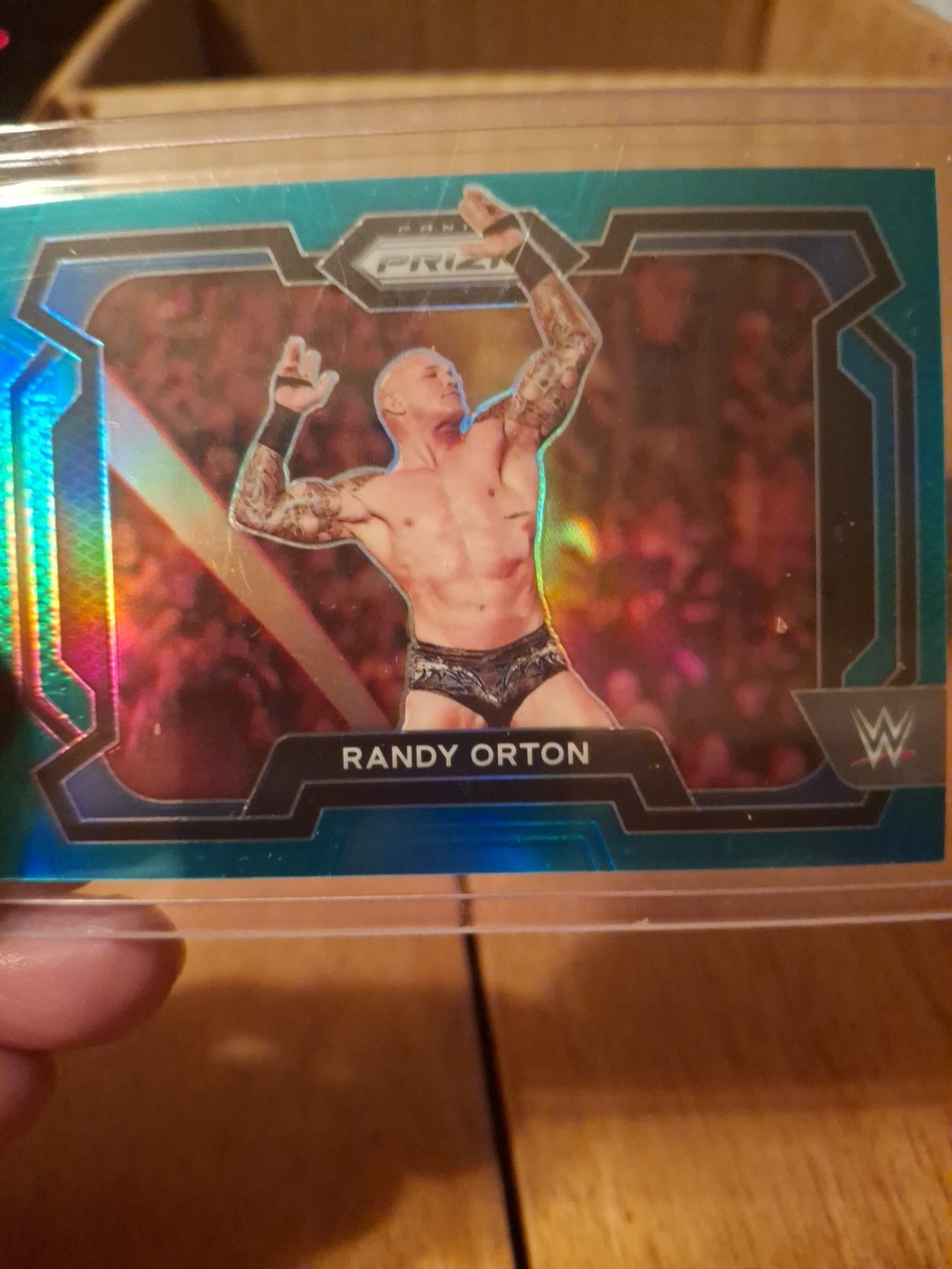 2024 Panini Prizm WWE Randy Orton RAW Teal Prizm 6/49 + Base