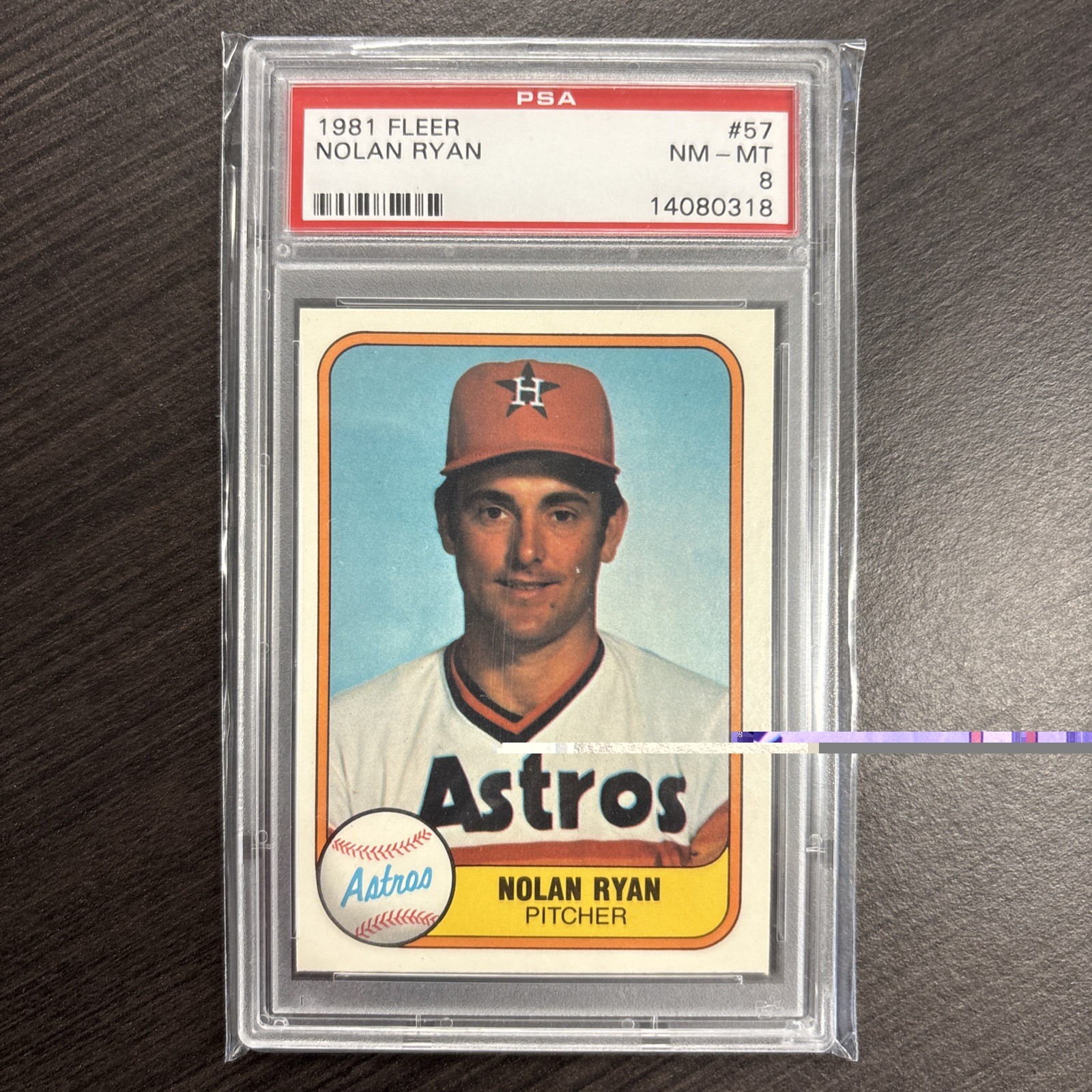 1981 Fleer - Nolan Ryan #57 PSA 8
