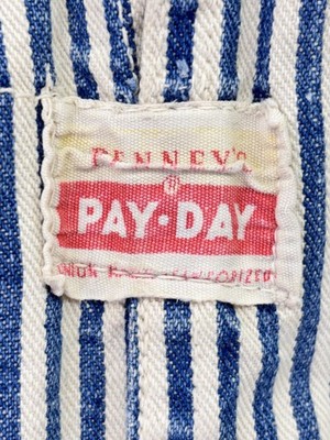 Vintage Pay Day Overalls Hickory Stripe Union Made Work 1950s 60s