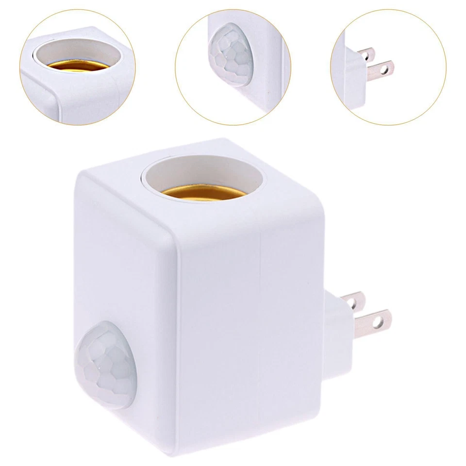 Infrared Sensor Lamp Socket Nursery Laundry Room Porch E27 Light Bulb Holder - Image 2 of 4