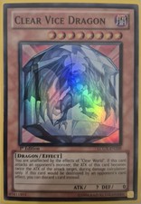 YuGiOh Clear Vice Dragon Super Rare 1st Edition LCGX-EN209