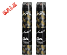 Set of 2 Matrix Vavoom Triple Freeze Extra Dry Hairspray Fast-Drying 24HR Hold