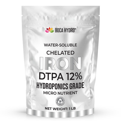 Boca Hydro Iron DTPA 12% Chelated Micronutrient for Hydroponics and Fertigation