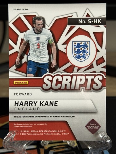 2021-22 Panini Mosaic Harry Kane England Scripts Road to World Cup Auto - Picture 2 of 2