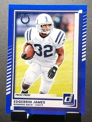 2025 Panini Donruss #276 Edgerrin James COLTS HOF Blue Press Proof card NM/MT