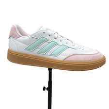 Adidas Courtblock Youth Girls Athletic Shoes 6 White Halo Mint Almost Pink