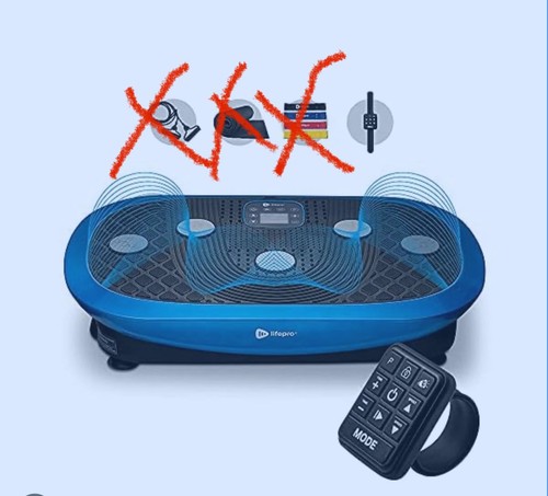 LifePro Rumblex 4D Vibration Plate Exercise Machine - Triple Motor ...