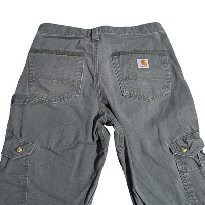    Carhartt Pants Mens 30x30 B342 MOS Double Knee Moss Green Loose Fit Canvas